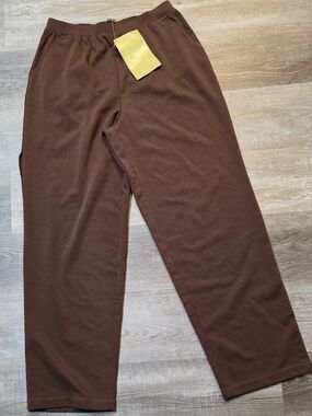 NWT Womens  Brown Casual Pull-On Pants